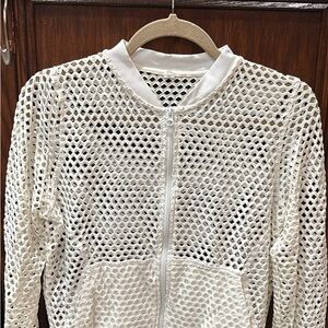 Woman’s Glyder Ivory Mesh Zip-Up Jacket